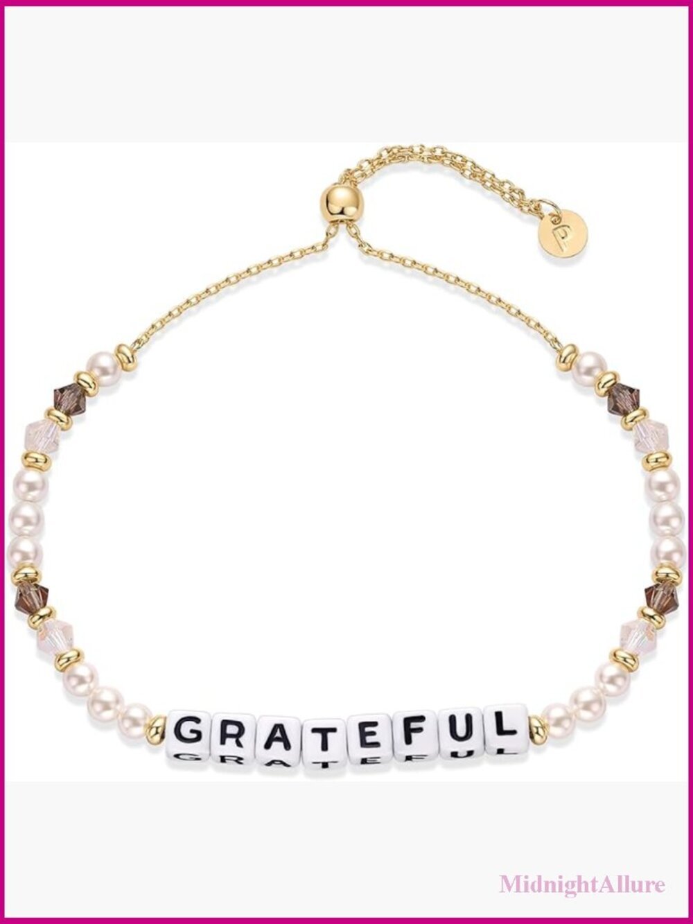 Adjustable Evil Eye Beaded Gemstone Bracelet with Affirmation Words for Women